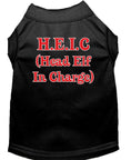 Load image into Gallery viewer, Christmas Screenprinted Dog Shirt, "Head Elf In Charge"