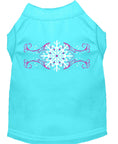 Load image into Gallery viewer, Christmas Screenprinted Dog Shirt, "Pink Snowflake Swirls"