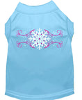 Load image into Gallery viewer, Christmas Screenprinted Dog Shirt, "Pink Snowflake Swirls"