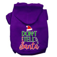 Load image into Gallery viewer, Christmas Pet Hoodie, "Don't Tell Santa"