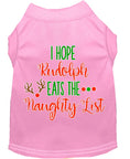 Load image into Gallery viewer, Christmas Pet Dog & Cat Shirt, "I Hope Rudolph Eats The Naughty List"