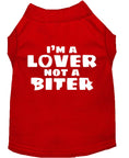 Load image into Gallery viewer, Pet Shirt "I'm A Lover, Not A Biter"
