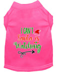 Load image into Gallery viewer, Christmas Pet Dog & Cat Shirt Screen Printed, "I Can't, Santa is Watching"