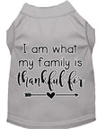Load image into Gallery viewer, Pet Dog & Cat Shirt Screen Printed, "I Am What My Family Is Thankful For"