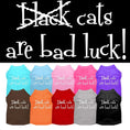 Load image into Gallery viewer, Pet Dog & Cat Shirt Screen Printed, "Black Cats Are Bad Luck"