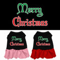 Load image into Gallery viewer, Christmas Pet Dress Screen Printed, "Merry Christmas"