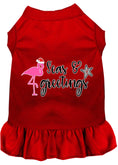 Load image into Gallery viewer, Christmas Pet Dress Screen Printed, "Seas and Greetings"