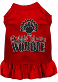 Load image into Gallery viewer, Thanksgiving Pet Dress "Gobble Til You Wobble"