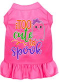 Load image into Gallery viewer, Halloween Pet Dog & Cat Dress, "Too Cute To Spook - Girly Ghost"