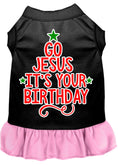 Load image into Gallery viewer, Christmas Pet Dress Screen Printed, "Go Jesus, It's Your Birthday"