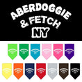 Load image into Gallery viewer, Pet and Dog Bandana Screen Printed, "Aberdoggie & Fetch NY"