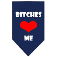 Load image into Gallery viewer, Pet and Dog Bandana Screen Printed, "Bitches Love Me"