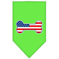 Load image into Gallery viewer, Pet and Dog Bandana Screen Printed, "Bone Shaped American Flag"