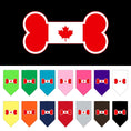 Load image into Gallery viewer, Pet and Dog Bandana Screen Printed, "Bone Shaped Canadian Flag"