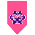 Load image into Gallery viewer, Pet and Dog Bandana Screen Printed, "Purple Swiss Dot Paw"