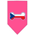 Load image into Gallery viewer, Pet and Dog Bandana Screen Printed, "Bone Shaped Czech Republic Flag"
