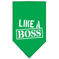 Load image into Gallery viewer, Pet and Dog Bandana Screen Printed, "Like A Boss"
