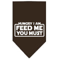 Load image into Gallery viewer, Pet and Dog Bandana Screen Printed, "Hungry I Am, Feed Me You Must"
