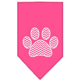 Load image into Gallery viewer, Pet and Dog Bandana Screen Printed, "Chevron Paw"