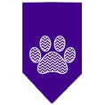 Load image into Gallery viewer, Pet and Dog Bandana Screen Printed, "Chevron Paw"