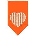 Load image into Gallery viewer, Pet and Dog Bandana Screen Printed, "Chevron Heart"