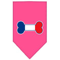 Load image into Gallery viewer, Pet and Dog Bandana Screen Printed, "Bone Shaped France Flag"