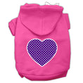 Load image into Gallery viewer, Pet Hoodie "Purple Swiss Dots Heart"