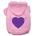 Load image into Gallery viewer, Pet Hoodie "Purple Swiss Dots Heart"