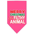 Load image into Gallery viewer, Christmas Pet and Dog Bandana, "Merry Christmas, Ya Filthy Animal"