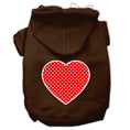 Load image into Gallery viewer, Pet Hoodie "Red Swiss Dots Heart"