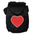 Load image into Gallery viewer, Pet Hoodie "Red Swiss Dots Heart"