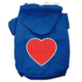 Load image into Gallery viewer, Pet Hoodie "Red Swiss Dots Heart"