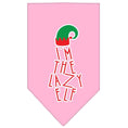 Load image into Gallery viewer, Christmas Pet and Dog Bandana Screen Printed, "I'm The Lazy Elf"