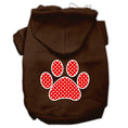 Load image into Gallery viewer, Pet Hoodie "Red Swiss Dots Paw"