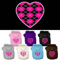 Load image into Gallery viewer, Pet Hoodie "Pink Argyle Heart"