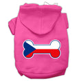 Load image into Gallery viewer, Pet, Dog & Cat Hoodie Screen Printed, "Bone Shaped Czech Republic Flag"