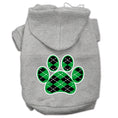 Load image into Gallery viewer, Pet Hoodie "Green Argyle Paw"