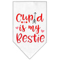 Load image into Gallery viewer, Pet and Dog Bandana Screen Printed, "Cupid Is My Bestie"