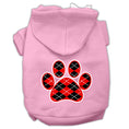 Load image into Gallery viewer, Pet Hoodie "Red Argyle Paw"