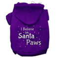 Load image into Gallery viewer, Christmas Pet Hoodie Screen Printed, "I Believe In Santa Paws"