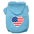 Load image into Gallery viewer, Pet Dog & Cat Hoodie Screen Printed, "American Flag Heart"