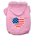 Load image into Gallery viewer, Pet Dog & Cat Hoodie Screen Printed, "American Flag Heart"
