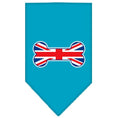 Load image into Gallery viewer, Pet and Dog Bandana Screen Printed, "Bone Shaped UK Flag"