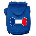 Load image into Gallery viewer, Pet, Dog & Cat Hoodie Screen Printed, "Bone Flag France"