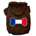 Load image into Gallery viewer, Pet, Dog & Cat Hoodie Screen Printed, "Bone Flag France"