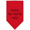 Load image into Gallery viewer, Pet and Dog Bandana Screen Printed, "Caution: Can't Hold My Licker"