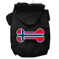 Load image into Gallery viewer, Pet, Dog & Cat Hoodie Screen Printed, "Bone Shaped Norway Flag"