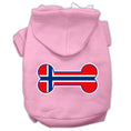 Load image into Gallery viewer, Pet, Dog & Cat Hoodie Screen Printed, "Bone Shaped Norway Flag"