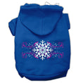 Load image into Gallery viewer, Christmas Pet Hoodie Screen Printed, "Pink Snowflake Swirls"