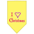 Load image into Gallery viewer, Christmas Pet and Dog Bandana Screen Printed, "I Heart Christmas"